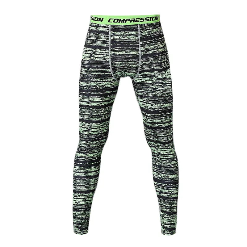 Men Leggings Skinny Long Pants Running Yoga Sports Gym Fitness Boy Training Basketball Base Layer Camouflage Trousers Quick Dry