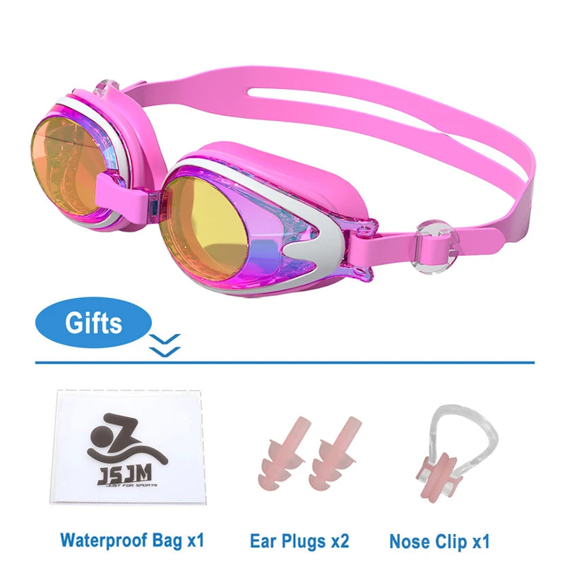 Children Swimming Goggles Anti-Fog Anti-UV Swimming Goggles Silicone Adjustable Professional Swimming Goggles Unisex