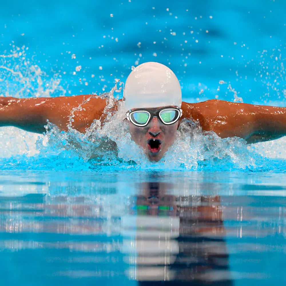 Professional Adult Anti-Fog UV Protection Lens Men Women Polarized Swimming Goggles Waterproof Adjustable Silicone Swim Glasses
