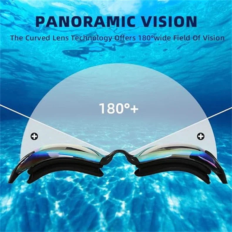 Professional Adult Anti-fog Swimming Goggles with Earplugs Men Women Swim Leak Proof Adjustable UV Protection Eyewear