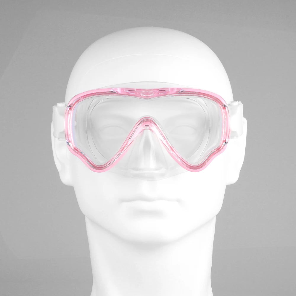 Professional Big Frame Kids Swimming Goggles with Nose Cover Anti Fog Wide View Swimming Gear for Boys Girls Children Glasses