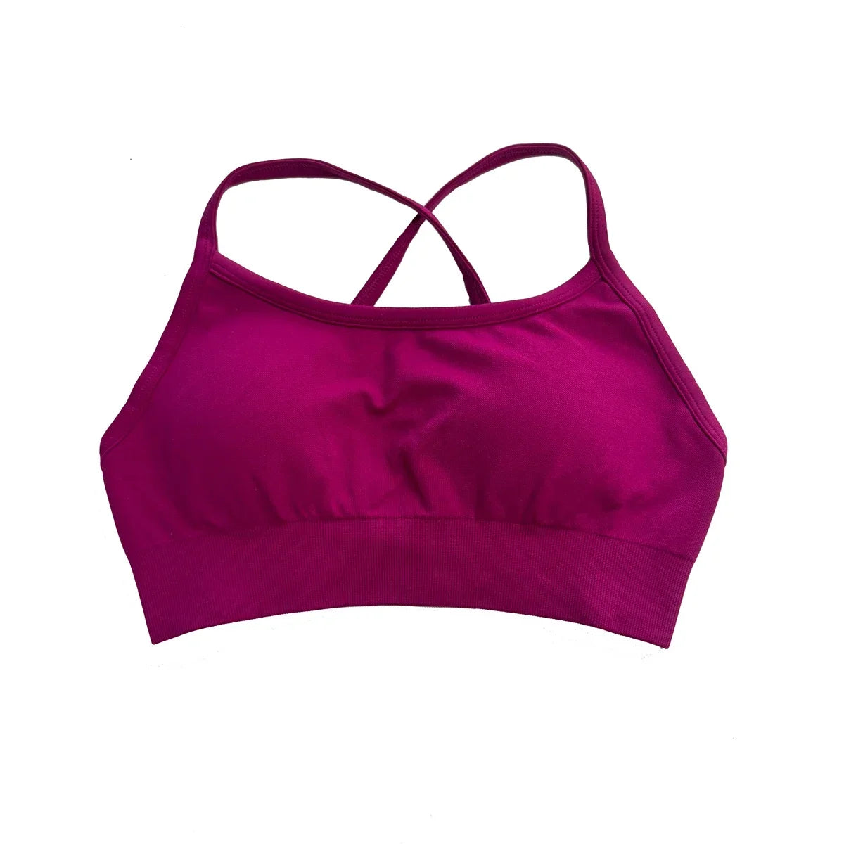 Strappy Backless Sports Bra for Women Backless Yoga Top Medium Support Strappy Gym Crop Top Stretchy Fitness Sports Top