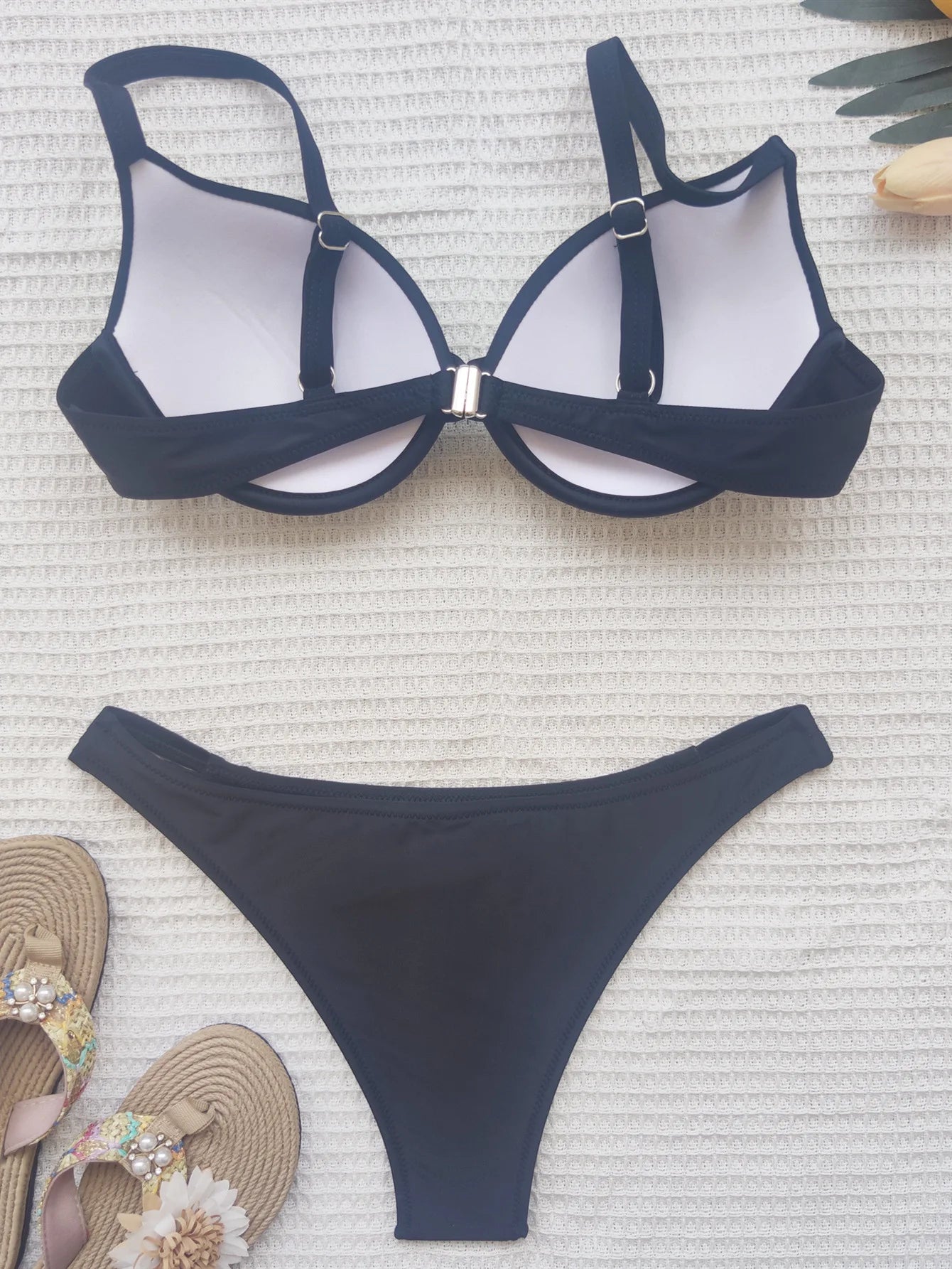 push up bikinis sets two pieces solid thong swimsuit bikini swimsuit Swimwear Biquini