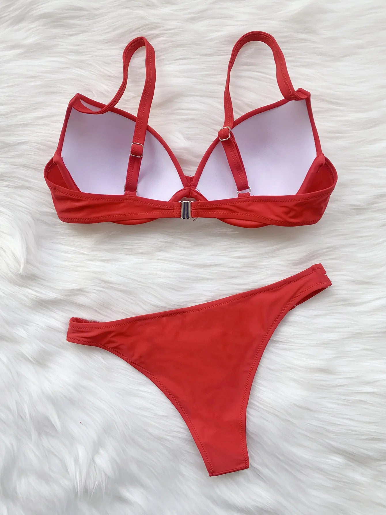 push up bikinis sets two pieces solid thong swimsuit bikini swimsuit Swimwear Biquini
