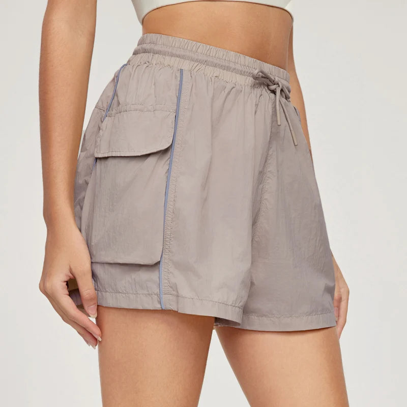 Women's High-Waisted Running Shorts with Pockets
