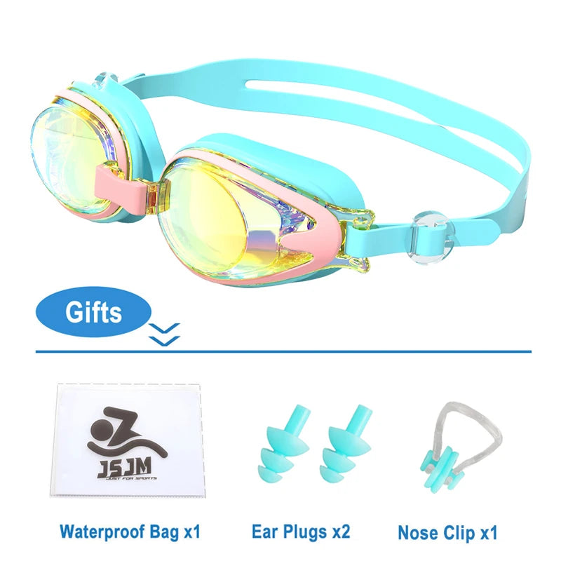 Children Swimming Goggles Anti-Fog Anti-UV Swimming Goggles Silicone Adjustable Professional Swimming Goggles Unisex
