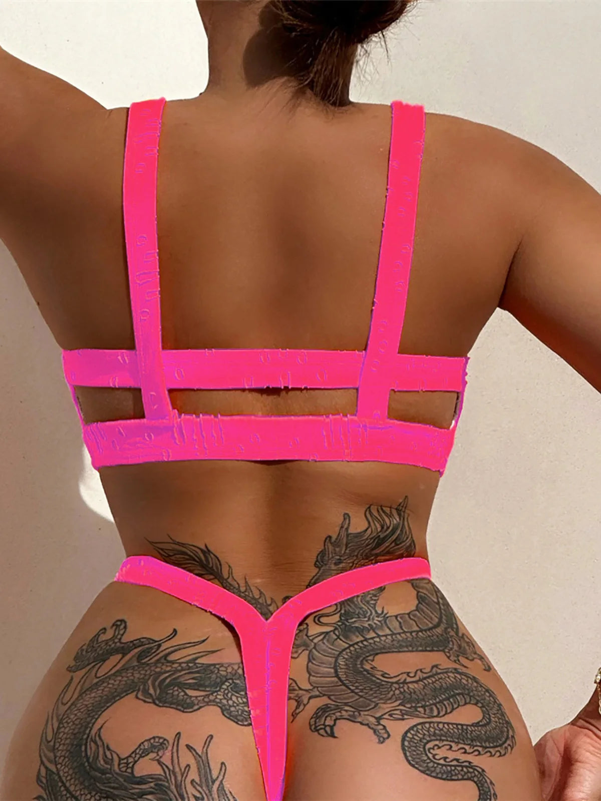 4 Colors Extreme Mini Micro Thong Bikini Female Swimsuit Women Swimwear Two-pieces Bikini set Bather Bathing Suit Swim