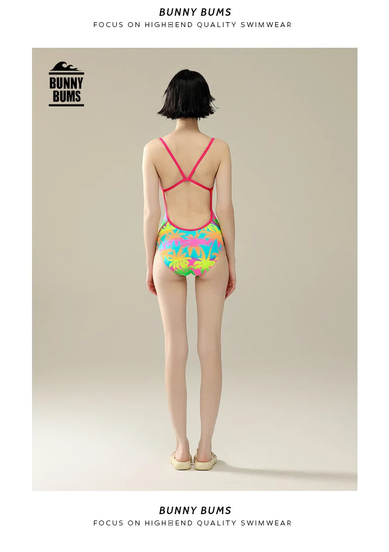 5 Designs Women Professional One-Piece Swimsuit Swimwear