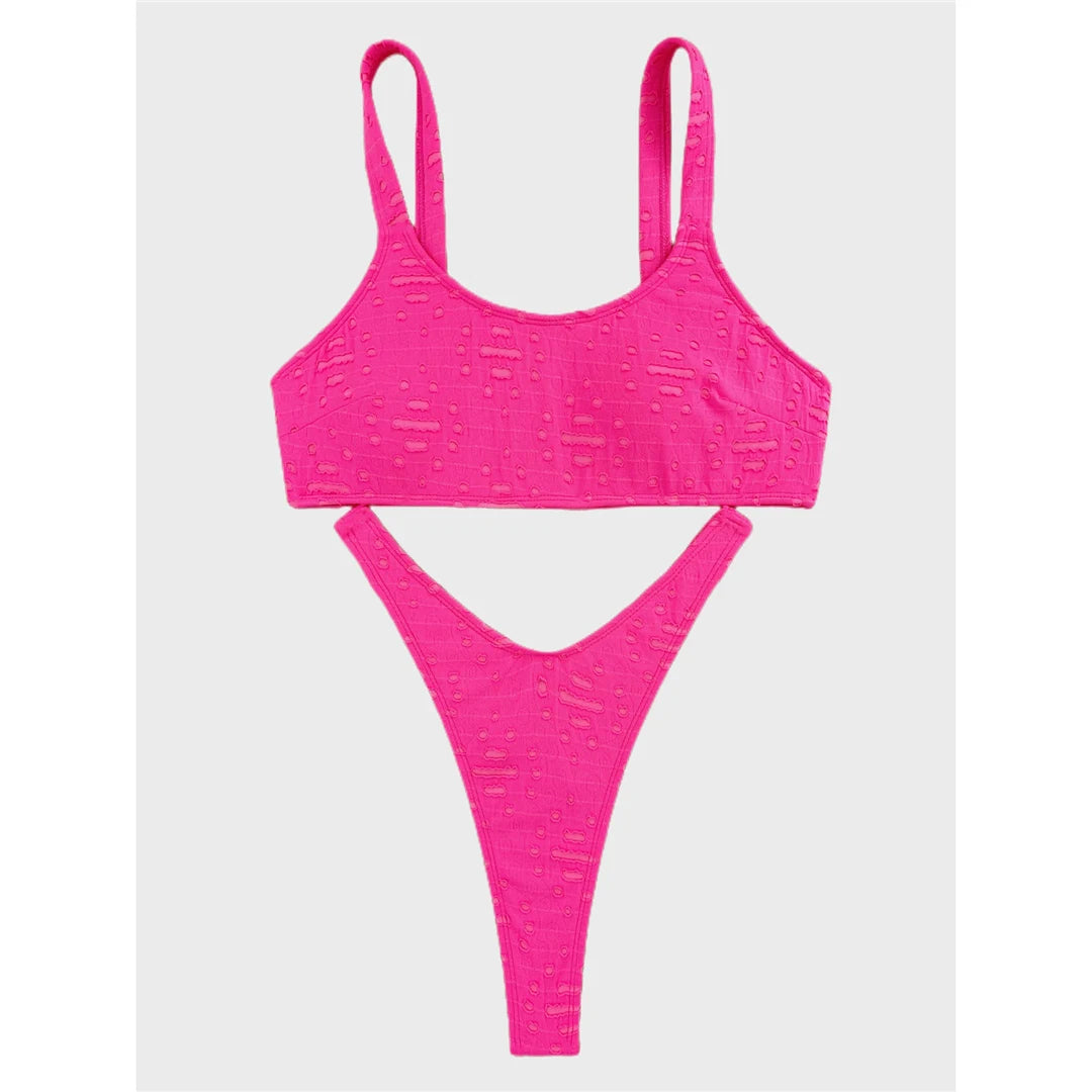 4 Colors Extreme Mini Micro Thong Bikini Female Swimsuit Women Swimwear Two-pieces Bikini set Bather Bathing Suit Swim