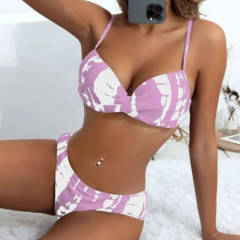 Push Up Bikinis Women Swimwear Underwire Female Swimsuit Swimming Bathing Suits Brazilian Bikini Set Beachwear Bather