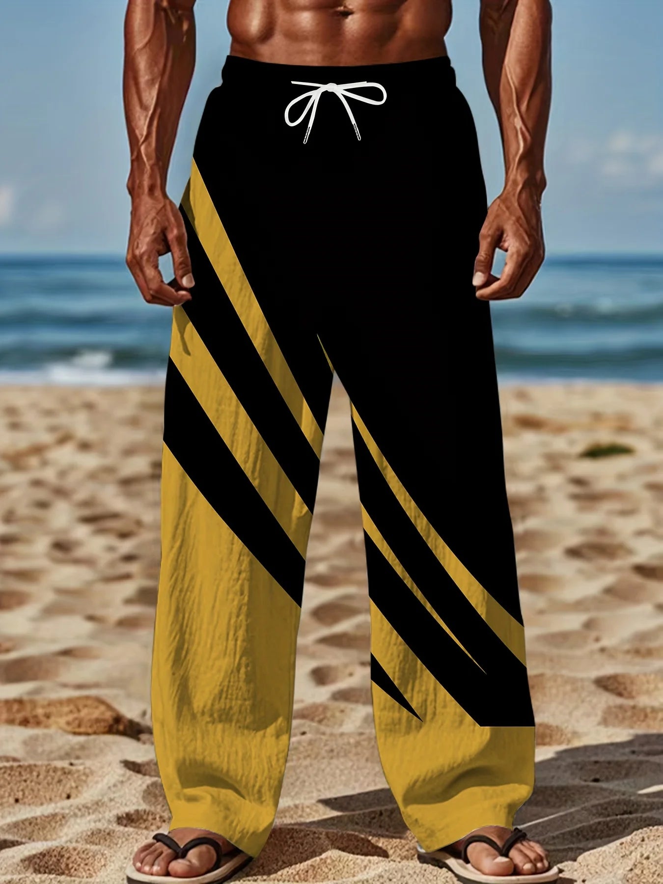 Oversized Casual Pants, Drawstring Wide-legged Pants, European And American Popular Urban Fashion Pants, Spring And Summer Pants