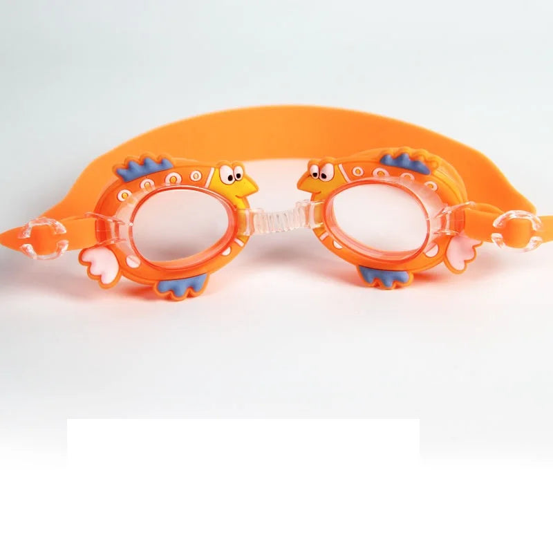 Professional Swimming Goggles Girl Cartoon Swim Glasses with Ear Plug Waterproof Anti Fog Swim Eyewear For Children Kids Gifts