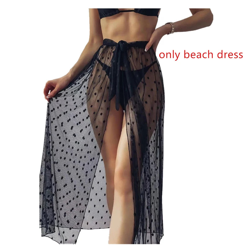 Pale Blue Pattern Swimwear Women High Waist Bikini Set