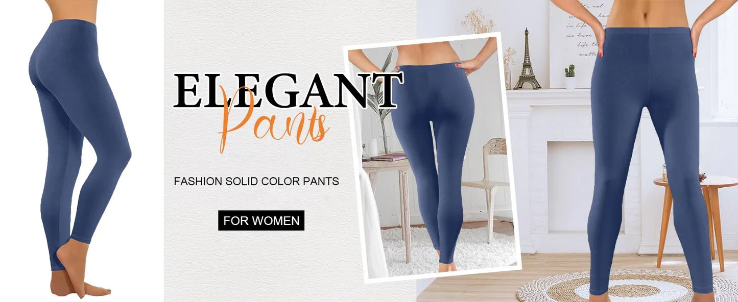 Women Elastic Waist Casual Leggings Large Shinny Legging High Stretch Leggings Gym Pants Workout Workout Leggings Yoga Pants