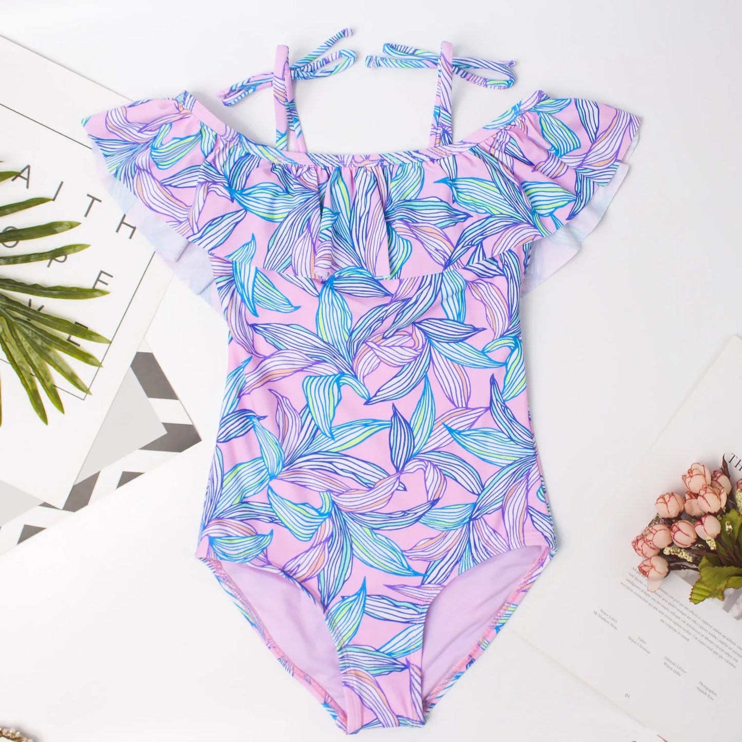 Kids Bathing Suits Girls One Piece National Wind Bikini Children Swimwear For Girls Infant Swimsuit Child Summer Bikini