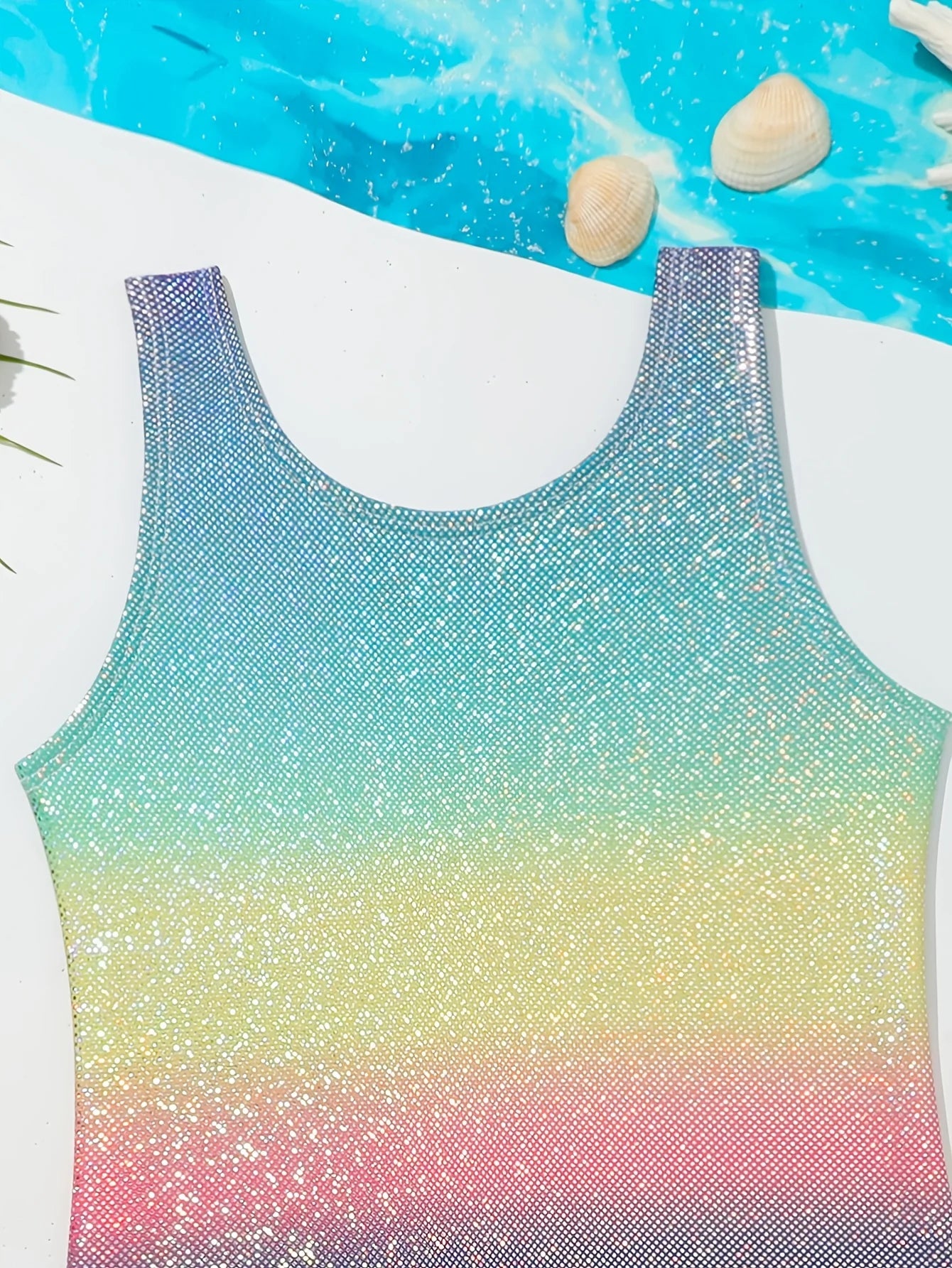 Girl's swimsuit Rainbow colour sparkles