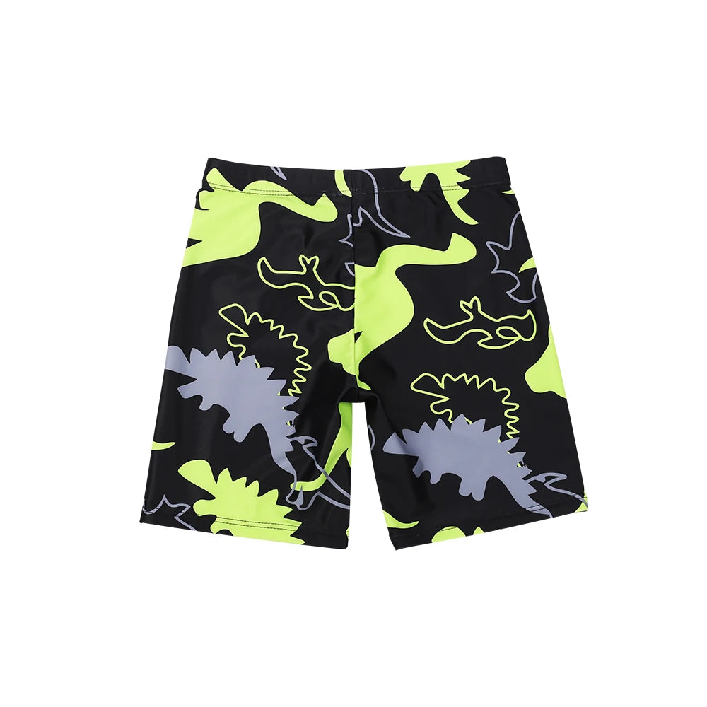 Children Boy Swimsuit Swimwear Suit 3Pcs Sunscreen Prevention Dinosaur Printing Long Sleeves Shorts Caps Swimwear Quick Drying