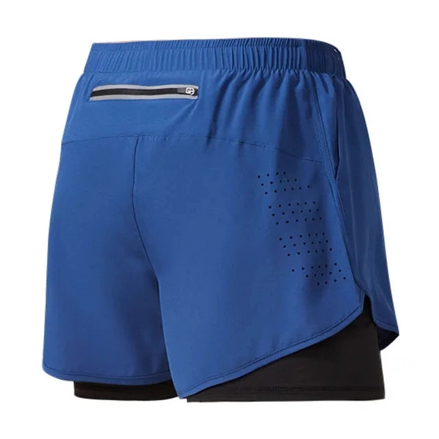 Running Shorts Sportswear 2 in 1 Training Short Pant Summer Double-deck Beach Homme Jogging Clothing Gym Sport Shorts Men