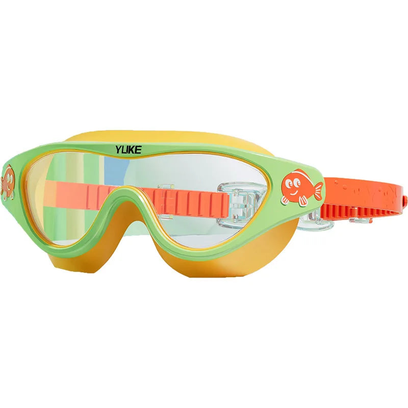 Children's Swimming Goggles Waterproof Anti-fog HD Diving Goggle Transparent Large Frame Professional Swimming Glasses Equipment