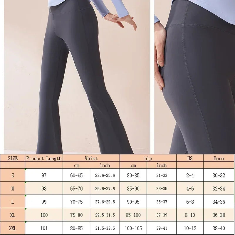 Aiithuug Winter Warm Flared Yoga Pants Women's Fleece Inner High Waist Tight Fit Leggings Workout Fitness Gym Pilates Leggings