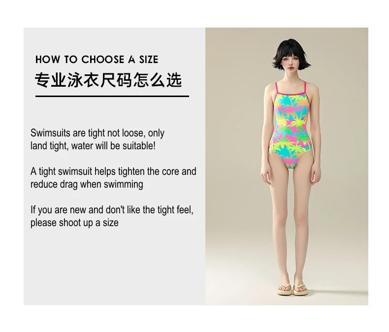 5 Designs Women Professional One-Piece Swimsuit Swimwear