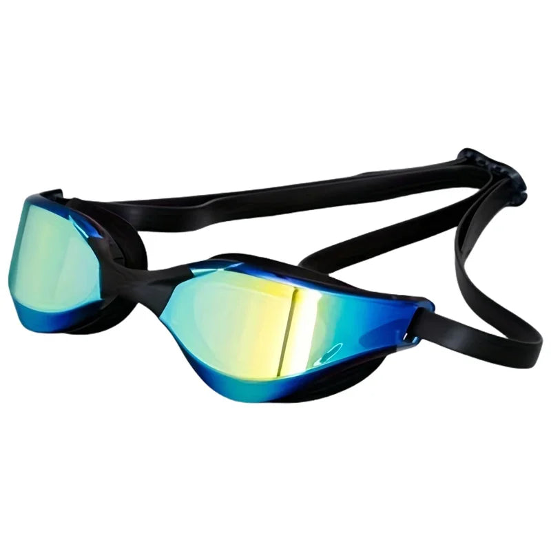 Professional Adult Coated Swim Goggles Anti-Fog UV Protection Men Women HD Small Frame Racing Swimming Glasses