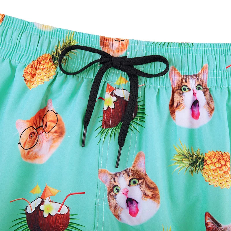 Paint & Animals Design Beach Shorts Pants Swimsuit Tropical 2023 Summer Casual Mens Swim Trunks 3D Print Board Shorts Cool Ice Shorts Pants