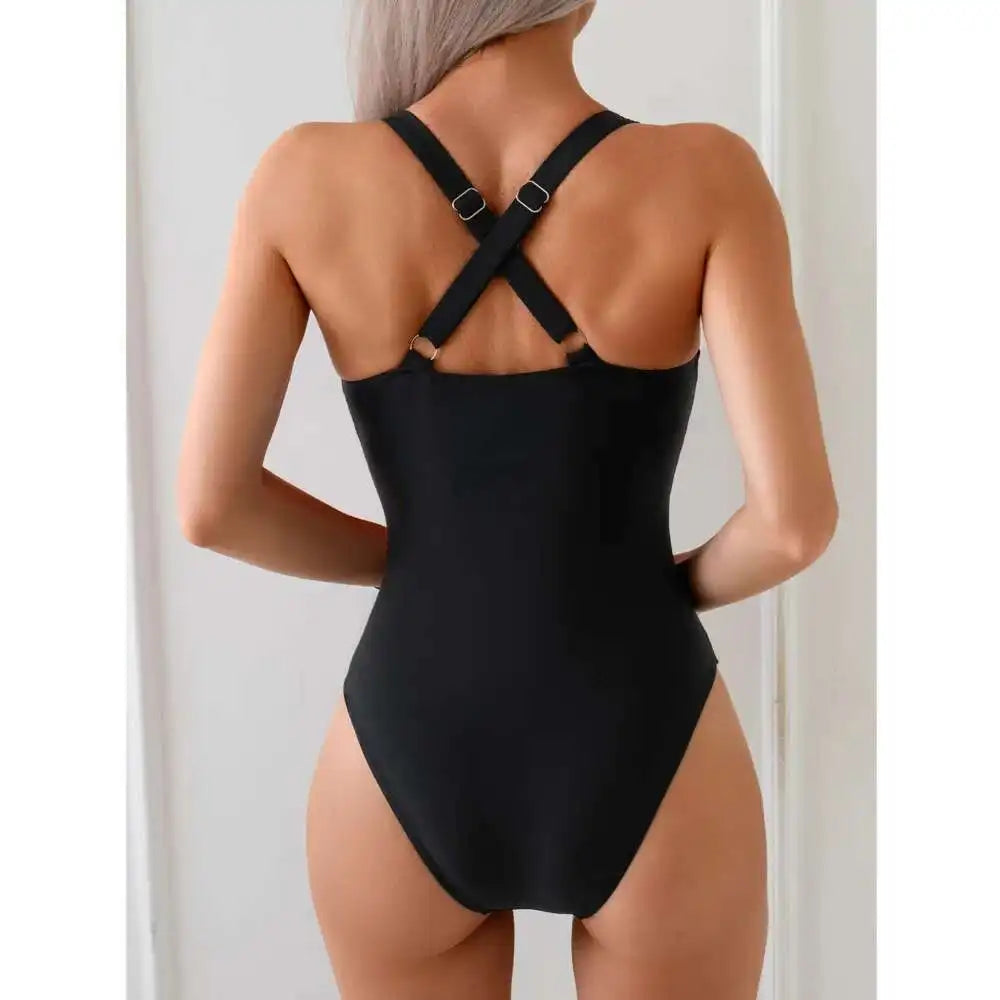 Patchwork Women Swimsuits Closed One-Piece Swimwear Sports Swimming Wear Bodysuit Bathing Suits Beachwear Pool Bather