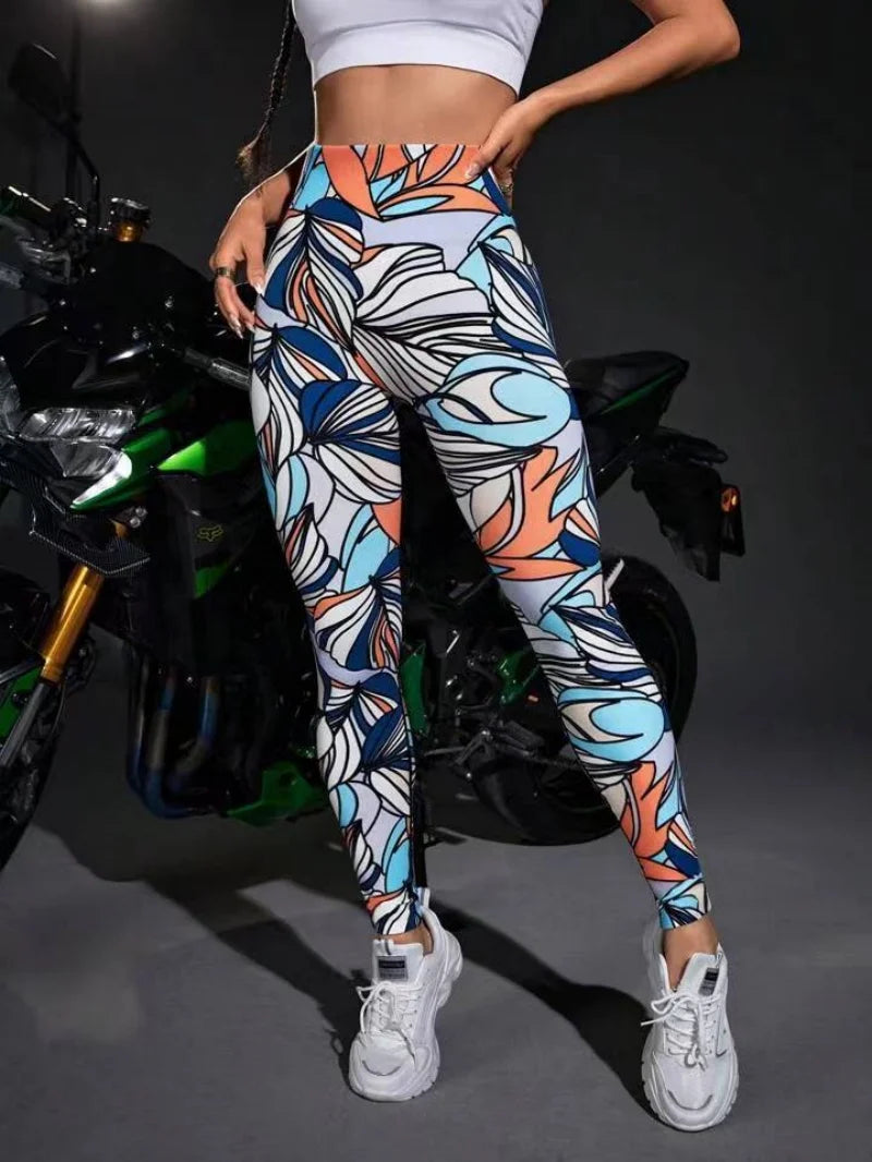 3D Print Tie Dye Sports Pants Women Seamless Leggings High Waist Fitness Push Up Leggings Gym Clothing Workout Tights