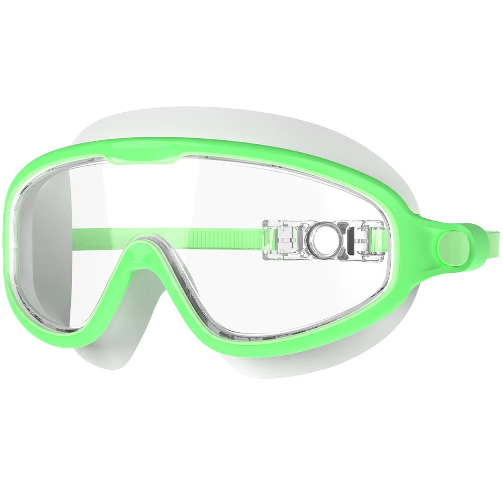 Swimming Goggles for Kids Boys and Girls HD Waterproof and Anti-Fog Electroplating Large Frame Swim Goggles Swimming Accessories