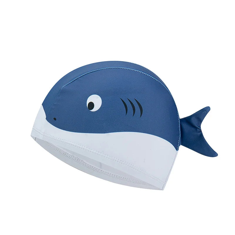 3PCS Kids Boys Summer Swimwear Bathing Suit Long Sleeve Shark Print Swimsuit Set Cute Tops with Bottoms Swimming Cap