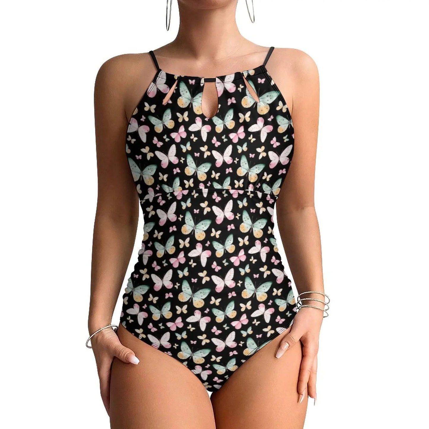 Blue Butterfly Swimsuit Cute Animal Push Up Swimwear One Piece Beach Bathing Suits Swimsuits Sexy Design Beachwear Plus Size XXL