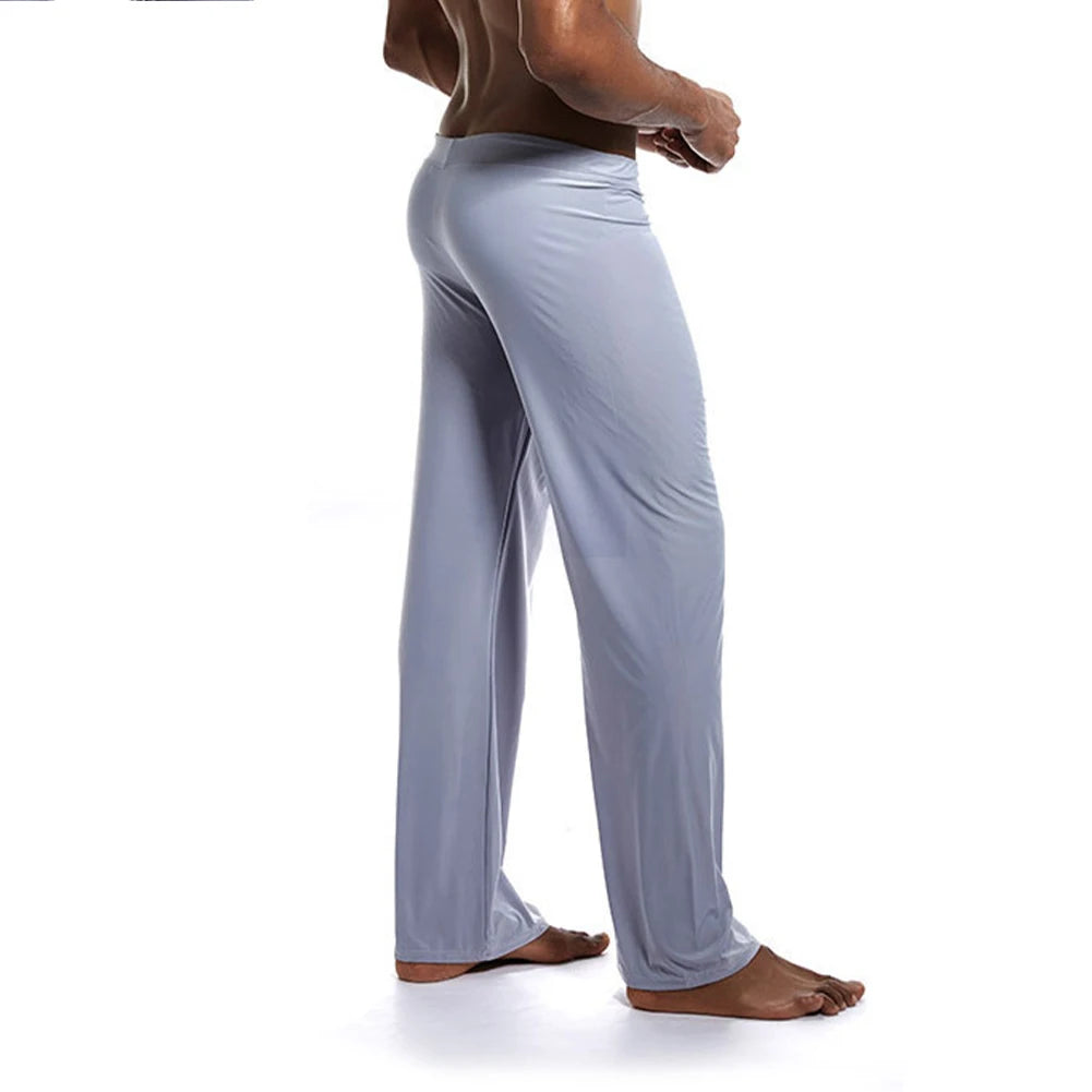 Casual Men's Yoga Drawstring Elastic Pants Sports Gym Active Wide Leg Solid Color Baggy Sweatpants Jogger Pant Trousers Clothing