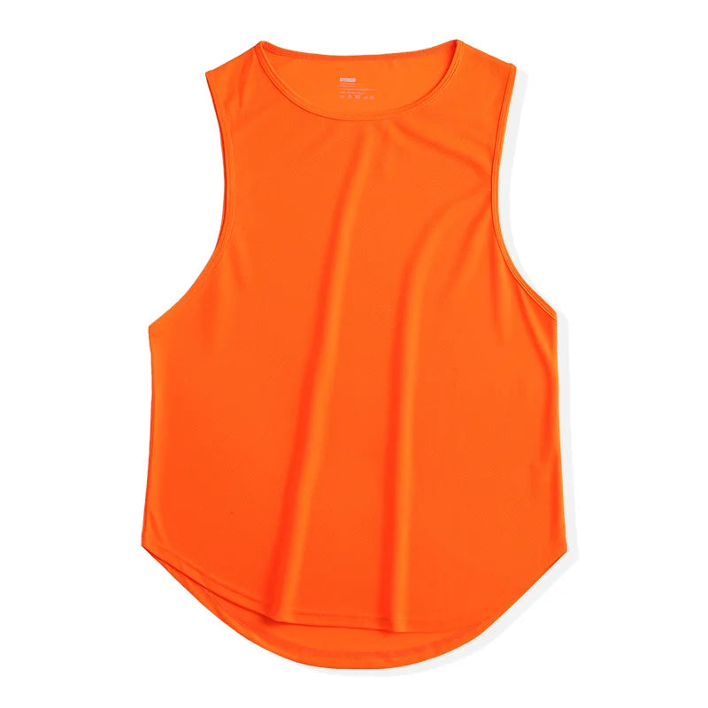 Men's Quick-Drying Sport T-shirt for Fitness and Marathon Workout Sleeveless Basketball Vest Loose Running Tank Top