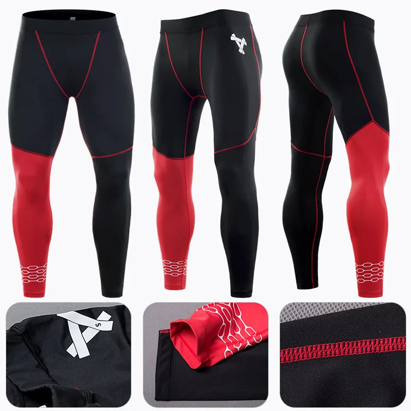 Mens Tight Gym Compression Pants Quick Dry Fit Sportswear Running Tights Men Legging Fitness Training Sport Gym Leggings
