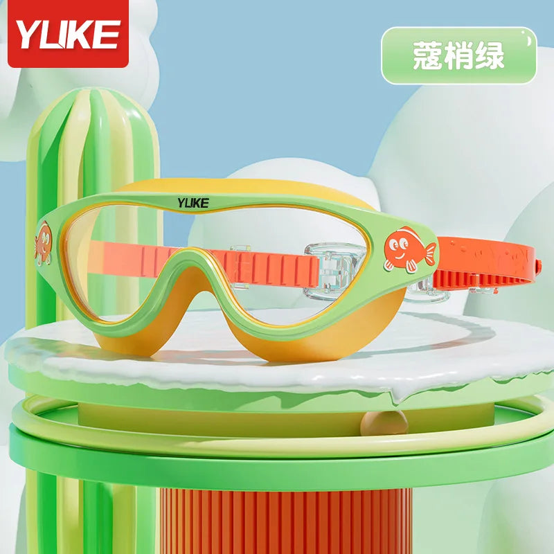 Children's Swimming Goggles Waterproof Anti-fog HD Diving Goggle Transparent Large Frame Professional Swimming Glasses Equipment