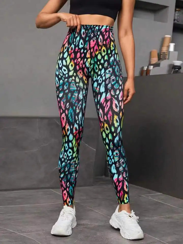 3D Print Tie Dye Sports Pants Women Seamless Leggings High Waist Fitness Push Up Leggings Gym Clothing Workout Tights