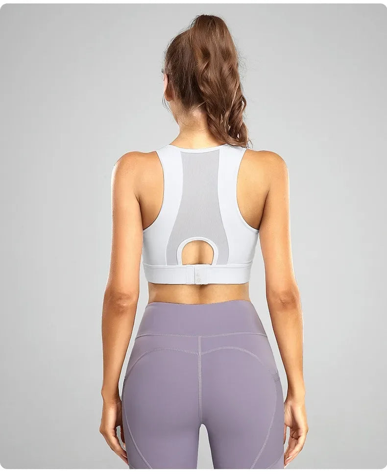 PofyBofy Bounce Control Running Crop Bra Shockproof Yoga Crop Top Running Crops Build-in Sports Crops Gym Bras Fitness Active