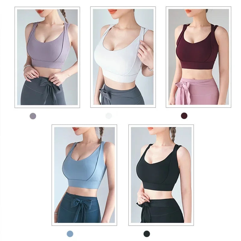 Aiithuug Bounce Control Bra Sports Bras Push Up Women Yoga Bras Push Up Sports Bras Fitness Crop Tops Gym Workout Active Wear