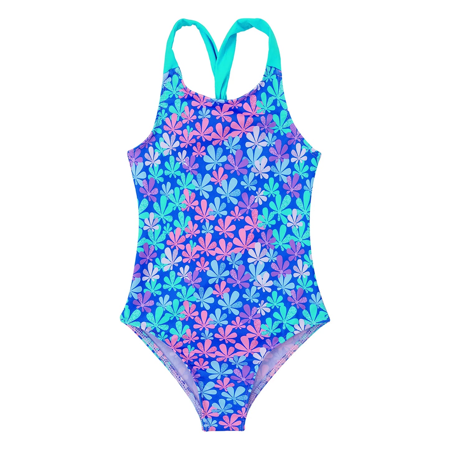 4-16 Years Girls Swimsuit Summer Brazilian Beach Swimming Suits Wear Shoulder Straps One-Piece Swimsuits for Kids Girls Swimwear