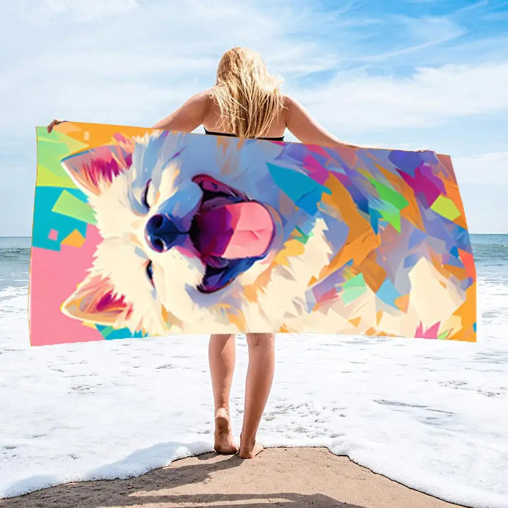 Microfiber Extra Large Lightweight Sand 2 in 1 Beach Towel Foldable Into Storage Bag 140x70cm Towel Travel Swimming