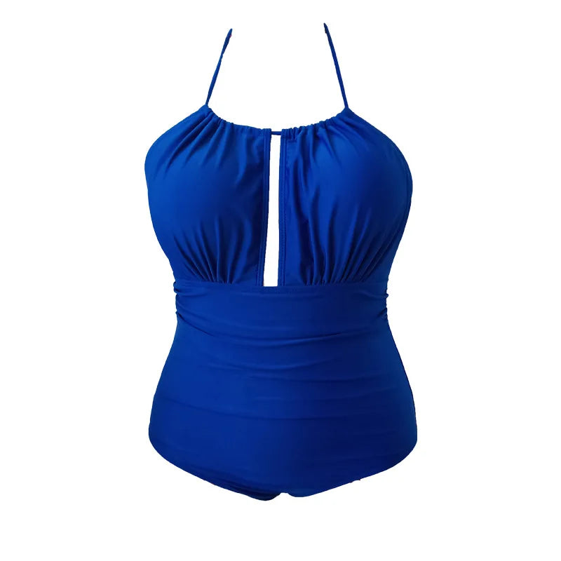 Blue Swirl Design Plus Size Tankini Swimwear Women Swimsuit Bathing Suit 4XL Beachwear