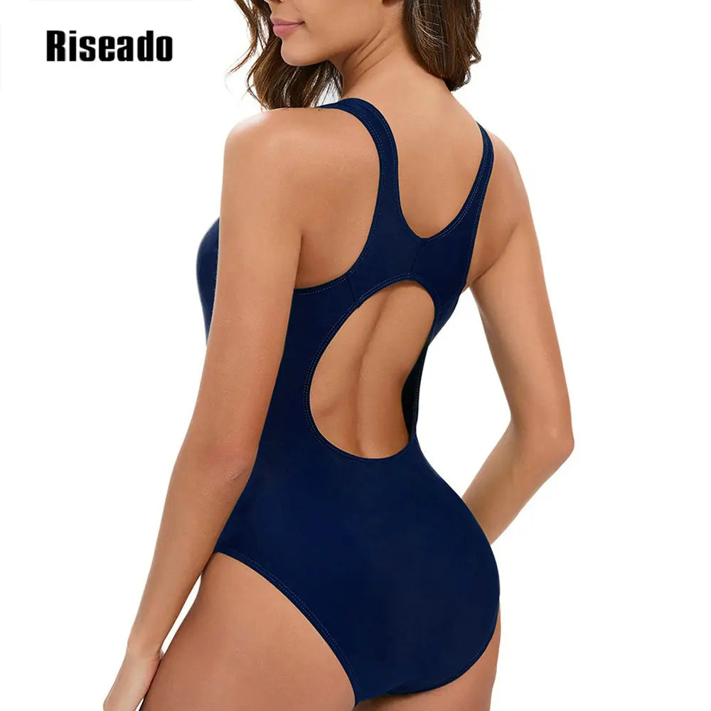 Women's Swimsuit Sleeveless One-piece Bathing Suit Woman Swimming Monokini Athletic Swimwear for Training