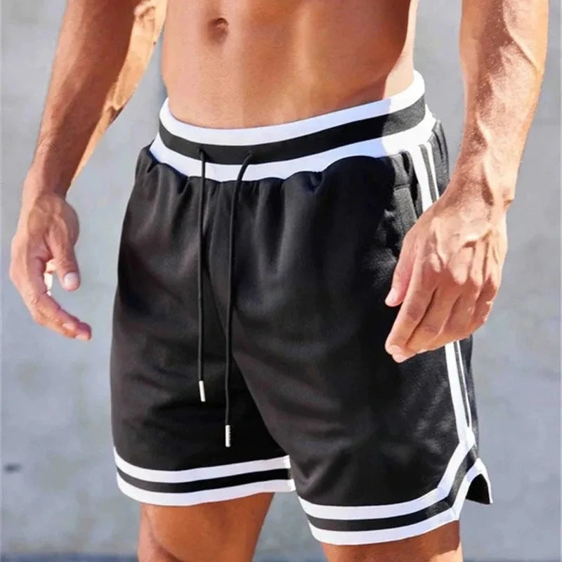 Men's double-decker Sports Shorts Mesh Quick Dry Loose Training Shorts men Summer Fitness Joggers Casual Breathable Shorts
