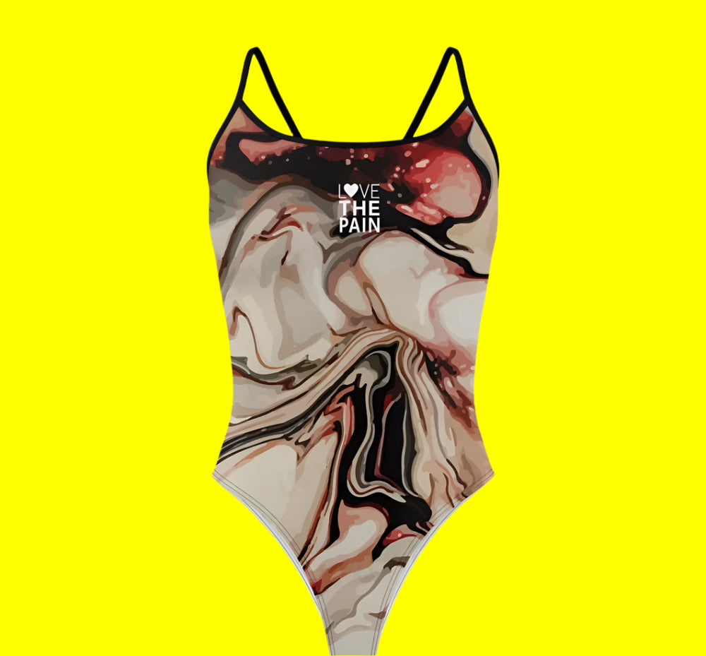 Love The Pain Women Swimwear One-piece Monokini Suit Swimsuit Race Training Swimsuit Swimming Pool Activity Practice