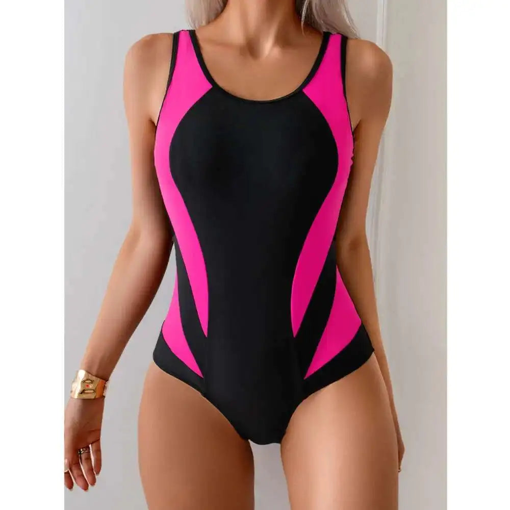 Women's Swimsuits Closed One-Piece Swimwear Push Up Swimming Wear Bodysuit Bathing Suits Beachwear Pool Bather