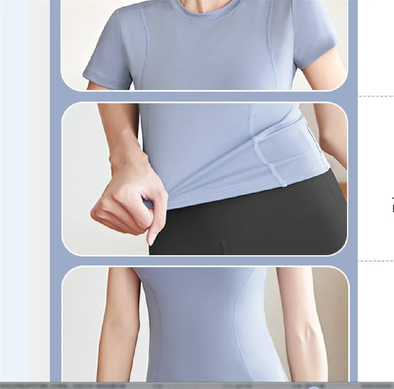 Aiithuug Short Sleeve Yoga Shirts Running Shirt Gym Workout Quick Dry Soft Tops Compress Sports T Shirt Simple Elastic Crop Top