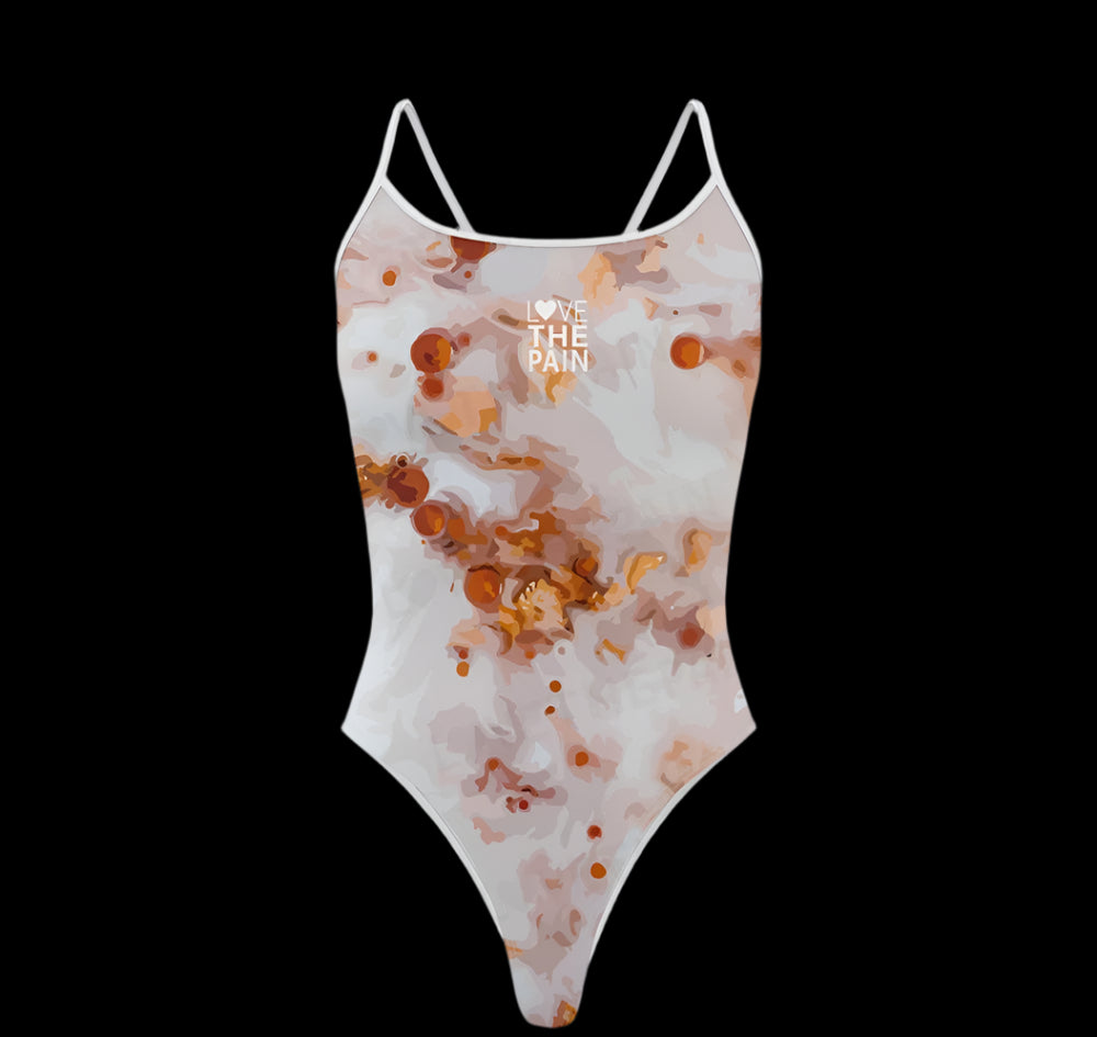 Black & White Design Love The Pain Women Swimsuit One-piece Swimwear Functional Training Swimsuit
