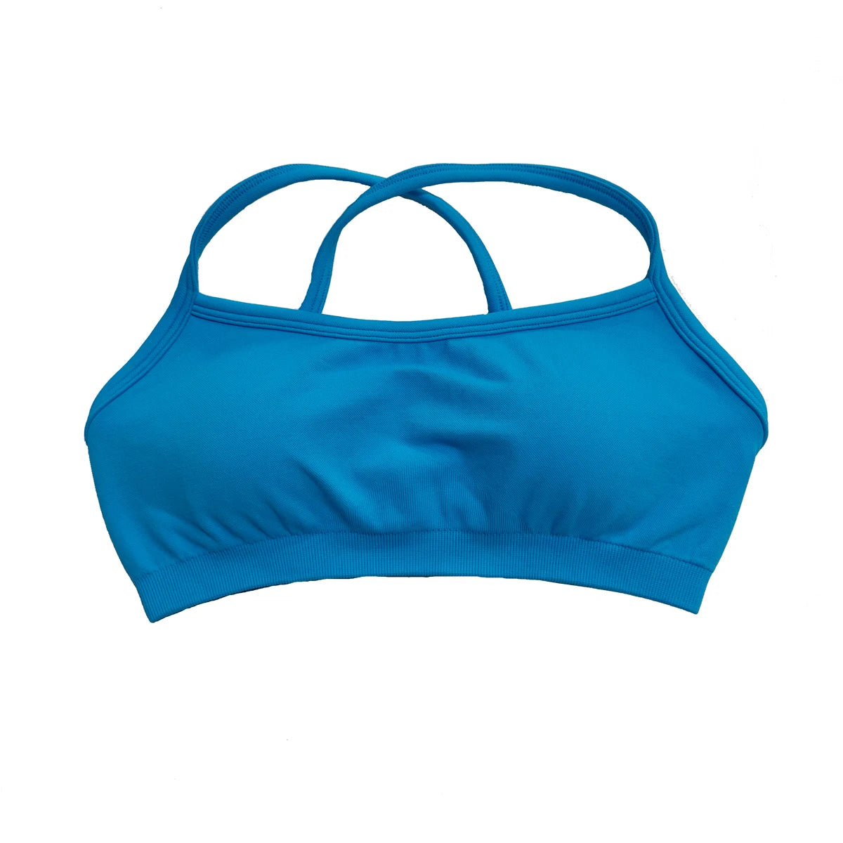 Adjustable Straps Crop Top For Women Open Back Yoga Top Bra Stretchy Gym Crop Top with Light Support Workout Sports Bra
