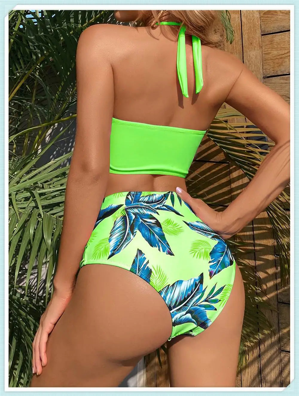 Push Up Swimsuit Women High Waist Bikini Set Butterfly Print Swimwear Female Padded Bathing Suit Swimming Beachwear Summer